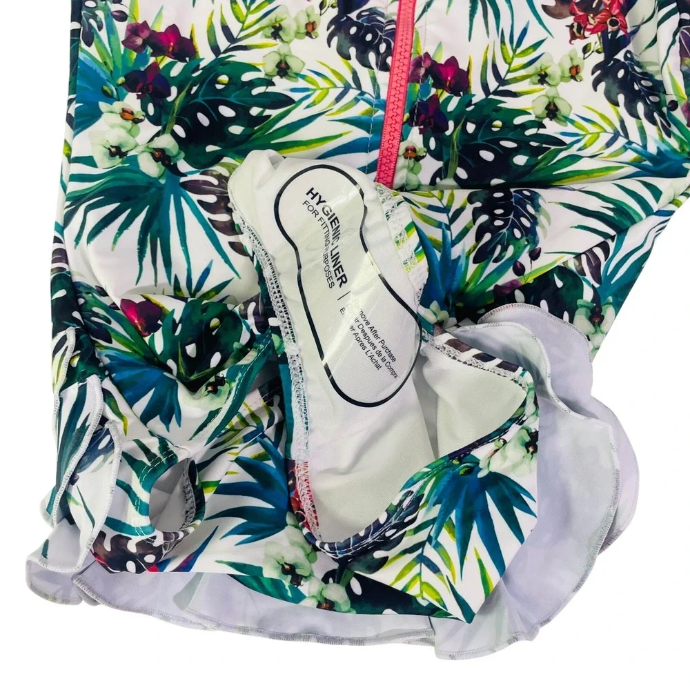Tame the Sun Long Sleeve Swimsuit Rash Guard‎ Girls Sz 12 UPF 50+ NWT Swimwear